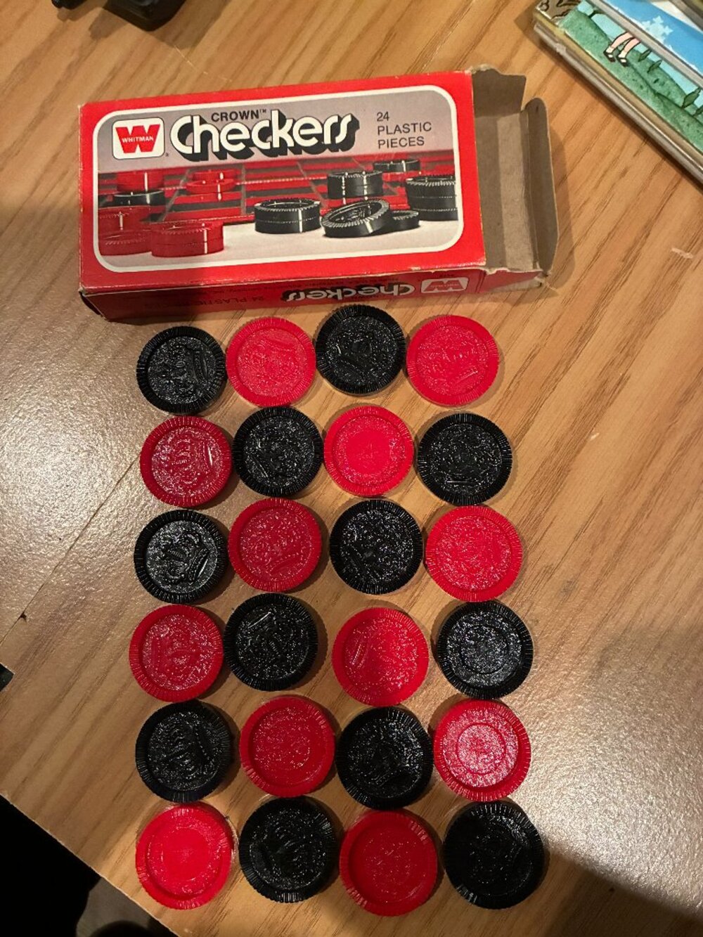 Vintage Checker Pieces ( no board) plastic